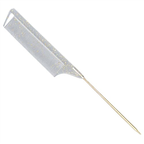 Peine de cola de aguja de acero profesional para un corte y peinado precisos con mango cómodo, herramienta de pelo de moda, peine apto para viajes