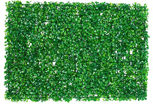 Kozivmo Decoración de pared para la privacidad, plantas artificiales, 12 piezas, paneles de boj artificiales, para casa, jardín, fiestas, bodas
