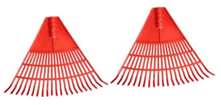 iplusmile Strumento Da Giardino in Plastica 21 Denti Per Foglie e Residui Set Da 2 Pezzi Per Giardinaggio e Pulizia Esterna