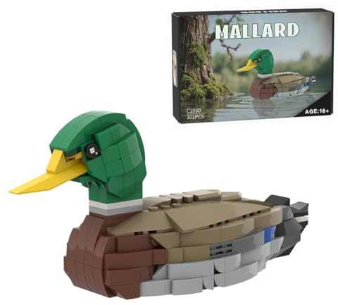 TBRICKFUNR MOC-199926 Stockente Klemmbausteine, Kreatives Ente Tier Baukasten, Home und Büro Deko & Geschenk für Erwachsene - 301 Stück