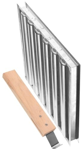 DIYEAH Edelstahl Wurstroller Grillgestell mit Extra Langem Holzgriff Stabiles Outdoor BBQ Wurst Drehgestell für Camping und Picknick Langlebiger Grillrost für Gleichmäßiges Garen