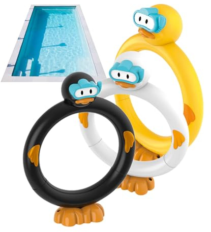 Aparato de buceo en piscina: aros de búsqueda, actividad sumergible de dibujos animados divertidos de piezas para diversión acuática, anillos de recuperación resistentes, equipo, juego acuático p