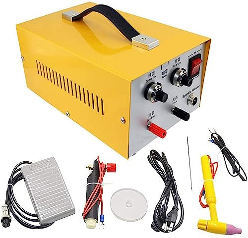 ANXYYDS Portable Jewelry Welder Gold Silver Platinum Copper Stainless Steel Welding Machine Professional Precise Spot Welder With Foot Pedal, for Gold Silver Steel Jewelry Welding 30A-220V