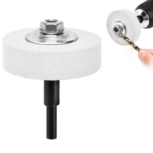 NUOM Cabeza de Molienda de Metal para Taladro, Adaptador de Rueda Abrasiva 75 mm, Piedra de Esmeril para Pulido, Afilado y Rectificado de Materiales