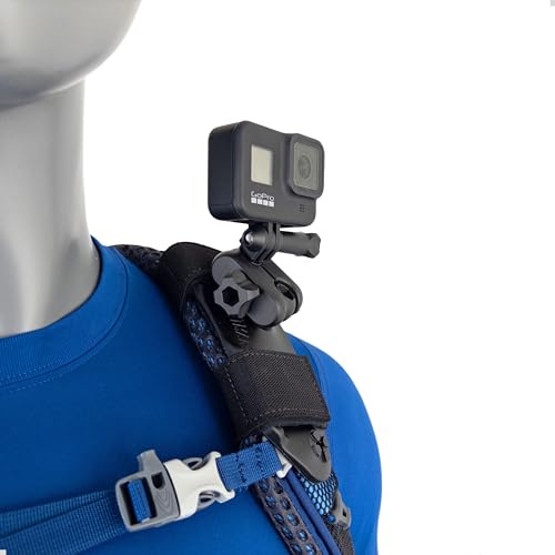 STUNTMAN High-Stability Backpack Shoulder Strap Mount for Action Cameras | Fits GoPro, DJI Osmo (Action 6, Action 5 Pro, 4, 3), Insta360 (Ace Pro 2, Ace Pro, Ace), and others with a 2-prong mount