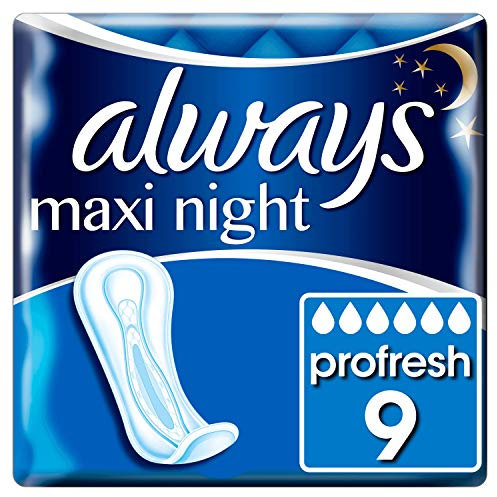 Always Maxi Profresh Night Binden Ohne Flügel, 9 Stück