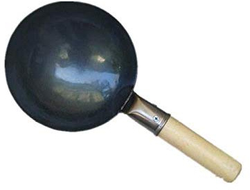 HUOQILIN Gamma Giornaliera Mini Wok Antiaderente Ferro Non Rivestito Meno Olio Con Impugnatura Singola Multifunzione,26cm