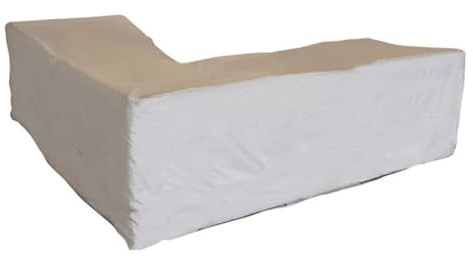 Perel Wasser- und UV-beständige Schutzhülle für L-förmiges Loungeset 215 x 215 x 85 x 70 cm, robuste Abdeckung mit Aerator-Belüftungssystem, windfeste Abdeckung in Taupe