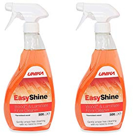 Unika EasyShine Wood and Laminate Floor Cleaner 500ml Pack Of 2