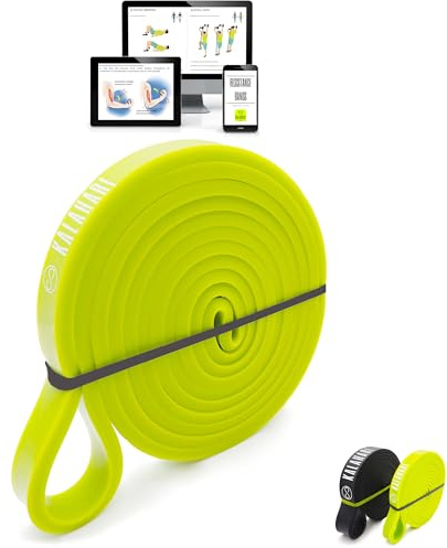 KALAHARI Motståndsband SET plus träning E-bok – Pull Up Träningsbandsset för Kalisthenics, yoga, stretching, styrketräning, crossfit – Fitness Resistance Bands, elastiska fitnessband YELLOW