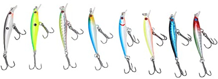 BigKing Minnow Harter Köder, 8 STÜCKE Angelköder 5 cm/3 g, Sinkender Langer Wurf, Wobbler Jig Köder