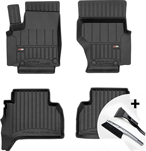 moto-MOLTICO 3D Gummimatten Auto, 4-teiliges Set, Allwetter Gummi Fußmatten, Antirutsch & Wasserfest Autoteppiche - passend für VW Amarok ab 2009