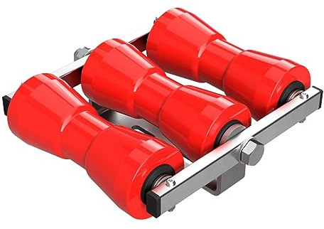 SUPROD Kielrollenwippe Slipwippe Sliphilfe Bootstrailer Auffahrhilfe Polyurethan RKKEZ-A-3-TPU, rot