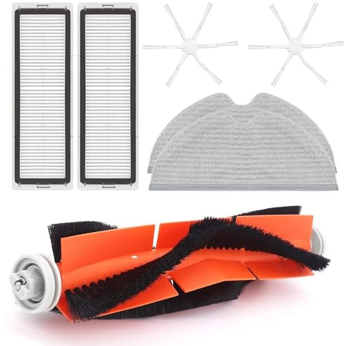 Accessori per aspirapolvere Xiaomi Mi Robot Vacuum-Mop 2C/STYTJ03ZHM/1C/STYTJ01ZHM//F9, set di pezzi di ricambio contiene 1 spazzola principale, 2 filtri, 2 spazzole laterali a sei bracci, 2 panni