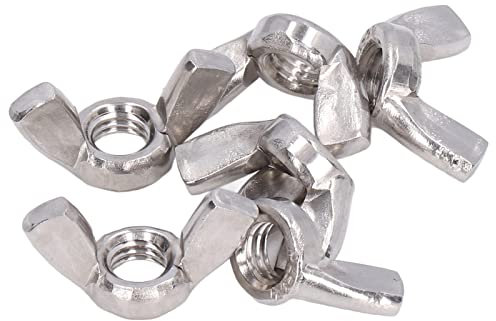 Edelstahl-Flügelmuttern, 50-teiliges Flügelmuttern-Sortiment-Set, 304 Edelstahl, Handdrehfest Anziehende Hardware, Mutternbefestigungen, Ersatz DIN 315, Muttern (M3)