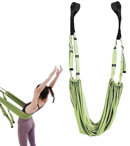 Yogagurt Beinstretcher Stretching Band Dehnungsband, Hochelastischer Widerstandsbänder, Inversion Stretch, Übungsband für Yoga Ballett Pilates Cheerleading Gymnastik Flexibilität Training (Groen)