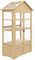Outsunny Frühbeet aus Holz Abschließbar Gewächshaus Treibhaus mit 4 Ebenen, Dachfenster, Frühbeetkasten mit Doppeltür, für Garten, Balkon, Natur, 100 x 56,5 x 178 cm