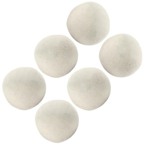 CVZQTE Natürlicher Weichmacherball, effizienter Wäsche-Woll-Trocknerball, essentiell, verkürzte Trocknungszeit, 7 cm Durchmesser, 6 Stück, Weichspüler-Alternative
