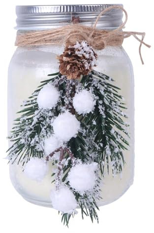 Winterkerze im Glas, Weihnachtsglas Kerze, festliche Glaskerze Weihnachten Duftkerze Weihnachtskerze im Glas Urlaub Duftkerze im Glas Kerze Winter Jar Candle Christmas Jar Candle Christmas Soja Jar