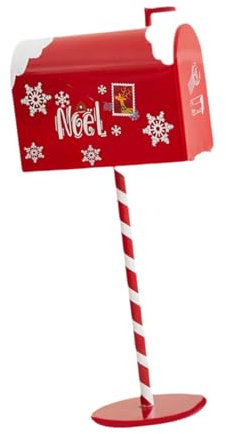 Kuntesetty Weihnachtsdeko Weihnachtsmann Briefkasten Dekobox Weihnachtsbriefkasten für Garten