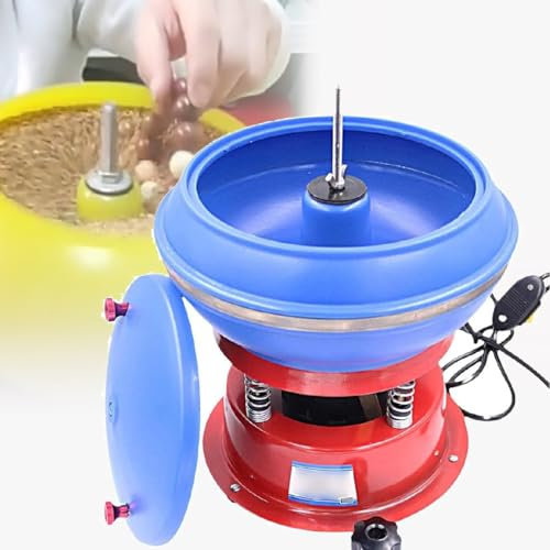 GAYAYAS Tumbler Vibrant électrique, kit de gobelet à Bijoux Vibrant d'une capacité de 3,5 L, Machine de Polissage à Bol, pour Le meulage de pièces à usiner et Le Polissage de Bijoux