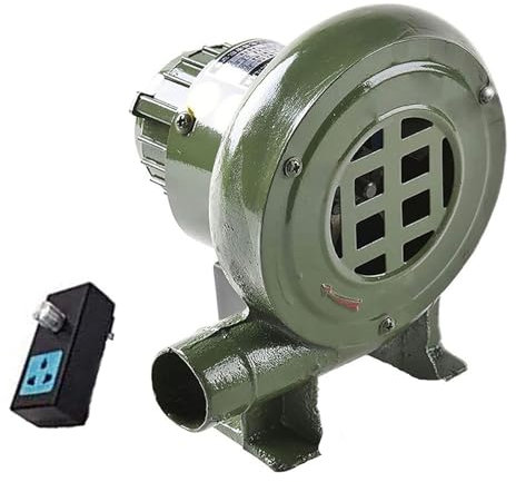 JOUFNING Barbecue BBQ Puissant Mini Bruit Bas Ventilateur À Air, Souffleur De Forge Électrique 220V, Souffleur De Barbecue Centrifuge, Allume-feu De Gril Portable, Souffleur d'air pour Barbecue(250W)