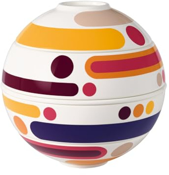 Villeroy & Boch - Iconic La Petite Boule Miami, multicolore, lavabile in lavastoviglie, utilizzabile nel microonde, set di stoviglie da 5 pezzi, oggetto decorativo, porcellana Premium