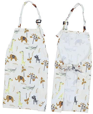Mobestech Junge Mädchen Backschürze Mit Verstellbarem Nackengurt Kinderschürze Aus Hochwertigem Material Und Atmungsaktiv Für Kochen Malen Und Mehr