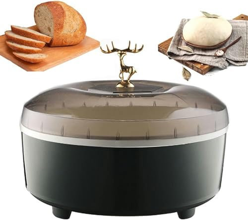 Machine à pâte – Réservoir de fermentation à pain de 5 L, température et synchronisation réglables, doublure en acier inoxydable pour yaourt, pain et petits pains, boîte thermostatique automatique