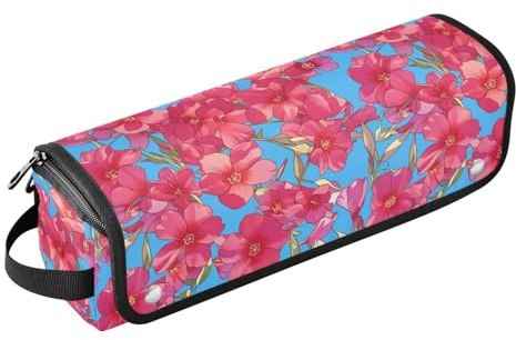 Glowing Red Phlox Flowers Hot Hair Tools Travel Bag with Heat Resistant Pad Waterproof Portable Open Flat Travel Bag for Hot Tools Curling Iron Flat Irons Hair Volumizer Styler Portable Organizer
