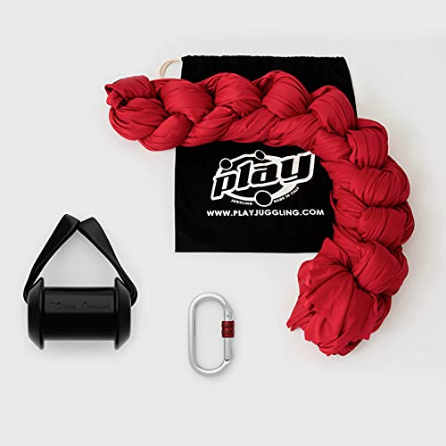 Play Juggling - Slim Akrobatiktuch für Anfänger mit Ankerhaken und Eco-Schraubkarabiner für Luftdisziplinen, 100% Polyester - Zertifiziert