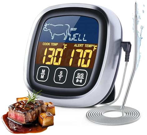 Kötttemperaturmätare - Digital Kycklingmätare,Vattenfast Kökstemperaturmätare,för Kött Grill Ugn BBQ Steak Kyckling Rostning