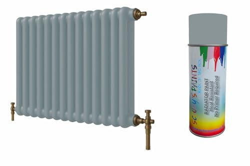 SCOOBYS PAINTS BACK IN THE MIX Premium Radiator Paint – 180 Colours – Heat Resistant Metal Paint for Radiators & Pipes, Quick Dry, Non-Yellowing, Multiple Finishes, Interior Use (light Grey)