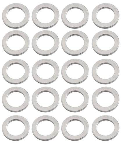 Lodoot 20Pcs Auto Motore Inferiore Tappo di Scarico Olio Rondelle di Tenuta 94109-14000 94109-12000 Sostituzione Alluminio Guarnizioni di Tenuta