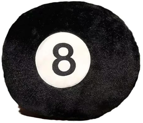 Simulation Billiards 8 Ball Plush Pillow Stuffed Soft Eight Pool Players Home Decor Indoor Sport(33cm)