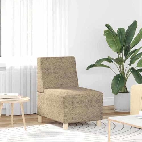 Owoxanthellate Schlafsessel Hellgrau 55x74x82 cm Faux-Wildleder Modernes Design Robustes Holzrahmen Sitzerlebnis mit Kissen für Living Room Schlafzimmer