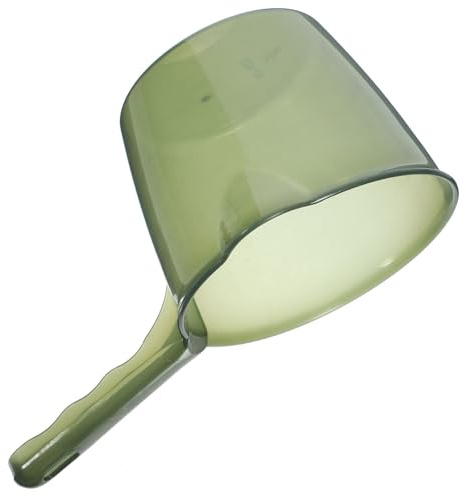 NUOBESTY Mestolo di Plastica Trasparente Manico, Mestolo per Acqua da Bagno e Utensile da Cucina Leggero e Resistente, per Doccia, Giardino e Uso Domestico