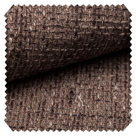 novely® LANZ Premium Möbelstoff mit Schwerem Webcharakter - Grob Gewebter Polsterstoff - Struktur-Stoff in 15 Farben - Pflegeleichte Meterware 1lfm | Farbe: 04 Braun