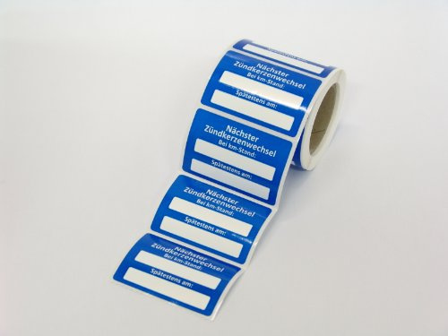 Kundendienst Aufkleber Serviceaufkleber Inspektionsaufkleber (5 Stück, Nächster Zündkerzenwechsel)