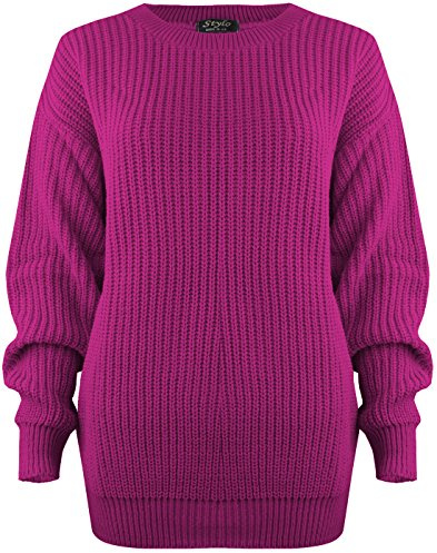 SA Fashions® Oversized New Ladies Womens Chunky Baggy Jumper Knitted Sweater Thick Top S-XXL 8-22