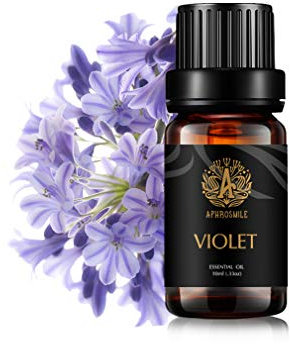 Aceite esencial de aromaterapia violeta para difusor, 10ml 100% violeta aceite esencial para humidificador, cuidado de la piel y el cabello, aceite esencial violeta de grado terapéutico para el hogar