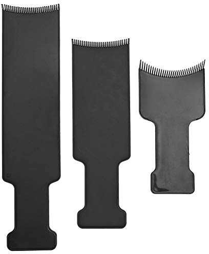 3 Stück Balayage Highlighting Board Schwarzes Haarfarbbrett Professionelles Friseur-Haarfärbemittel-Farbbrett für Haarfärbemittel und Salonanwendungen