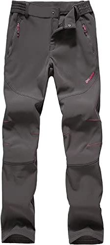 FLYGAGA Damen Outdoorhose Softshellhose Wanderhose Gefüttert Fleece atmungsaktiv Warm Wasserdicht Winddicht Winterhose Skihose Berghose Funktionshose Trekkinghose Funktionshose Herbst Winter