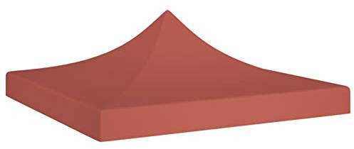 Festnight Telo per Gazebo, Tetto per Tendone, Copertura Superiore per Gazebo, Gazebo Pieghevole per Feste 3x3 m Terracotta 270 g/m2