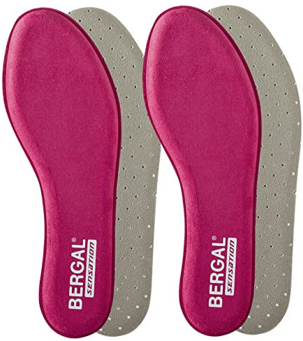 BERGAL (Shoeboy's) MEMORY OUTDOOR 2 Paar Memory Foam Einlegesohlen Weiche Komfortsohle sehr strapazierfähig, Langlebigkeit trotz Extrembelastungen, für Wander- und Sportschuhe, Made in Europa, Gr. 41