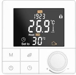 Termostato inalámbrico TUYA SMART WIFI TEMPERMIENTE THERMOSTAT CONTROLADOR DE CALERA DE PISO CALIENTE ALEXA VOZ DIGITAL Programboiler Termorgulator Termostato de calefacción ( Color : TR8B-WIFI-WPB )