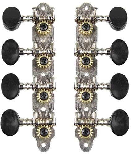 Peukerty Chevilles d'accordage pour mandoline 4L4R - Mécaniques pour 8 cordes - Accessoire pour instruments de mandoline