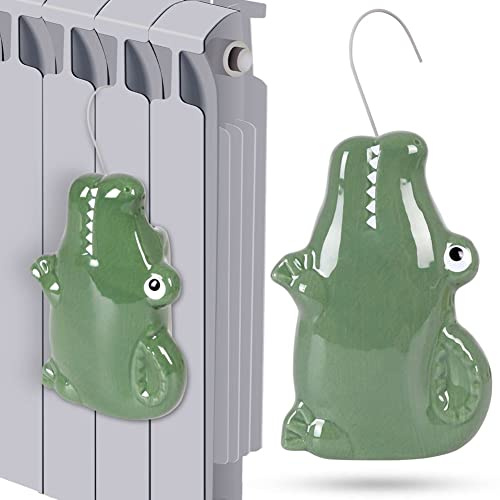 Vilde Umidificatore per termosifone | Umidificatore ad evaporazione ad acqua in ceramica per diffusore di riscaldamento per bambini a forma di coccodrillo