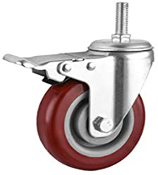 TopHomer Schwerlastrollen 1 Stück 75mm Lenkrollen Transportrollen bis 90kg Palettenrollen Rollen für Möbel 360° Drehbar Kein Geräusch für viele Bodenarten