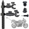 Higatful Motorrad-Lenkerklemmhalterung mit 119,4 cm unsichtbarem Selfie-Stick, kompatibel mit Insta360 ONE X3 X2 X RS R Go 2 3 Action-Kamera
